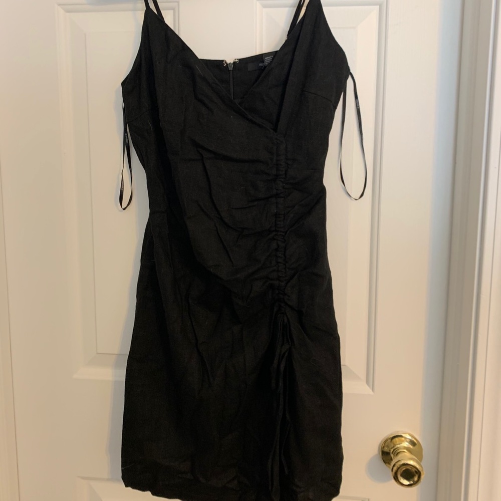 Linen black dress